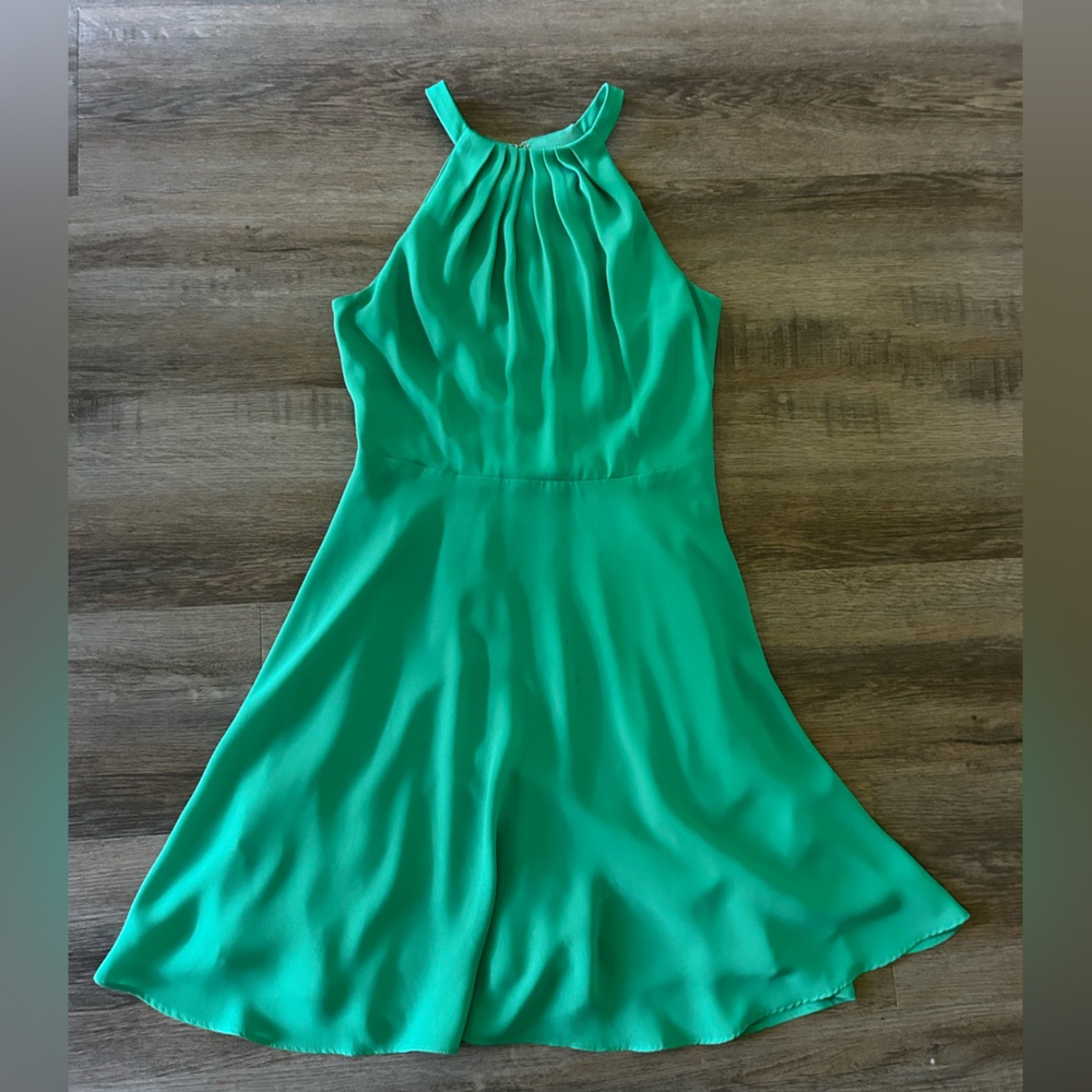 Vibrant Green Halter Dress